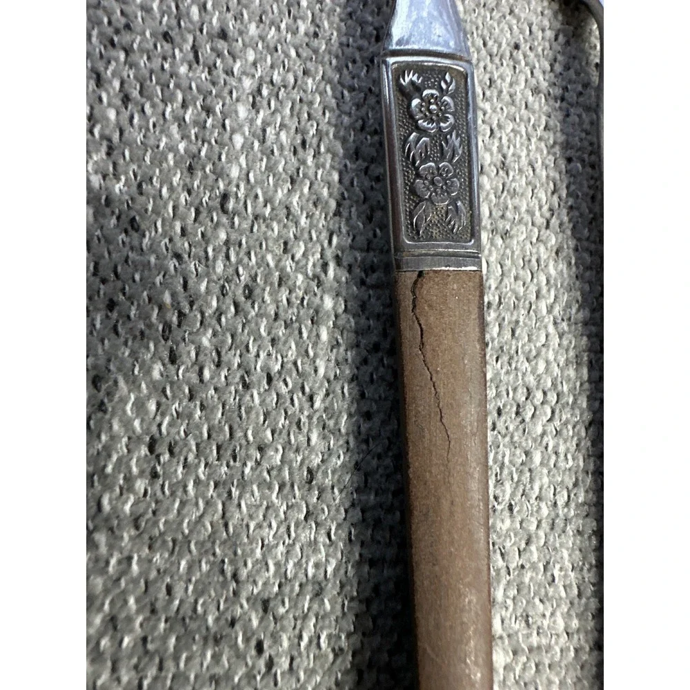 Ekco‎ Eterna Forged Stainless Spoons Faux Wood Handle Korea Vintage Set of 5